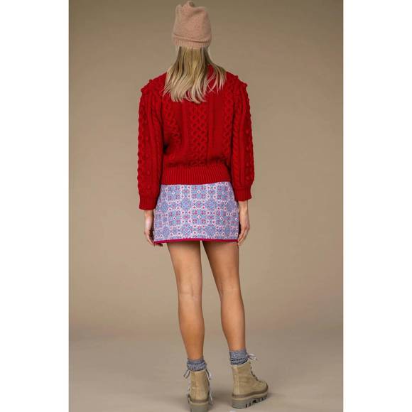 NEW OLIVIA JAMES THE LABEL tess quilted mini skirt in cabin quilt - Picture 5 of 5